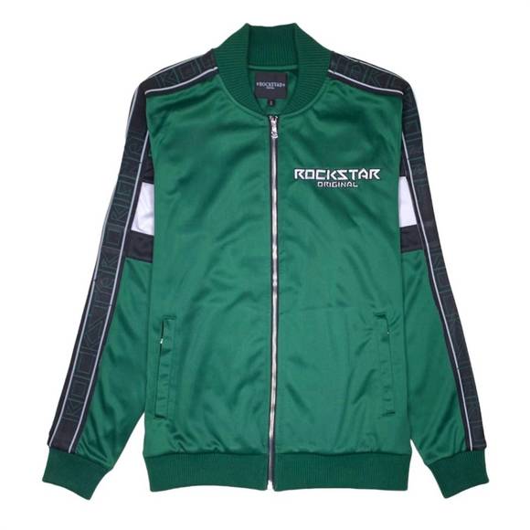 NEW ROCKSTAR ORIGINAL men's zip-up jacket in green - Picture 1 of 2